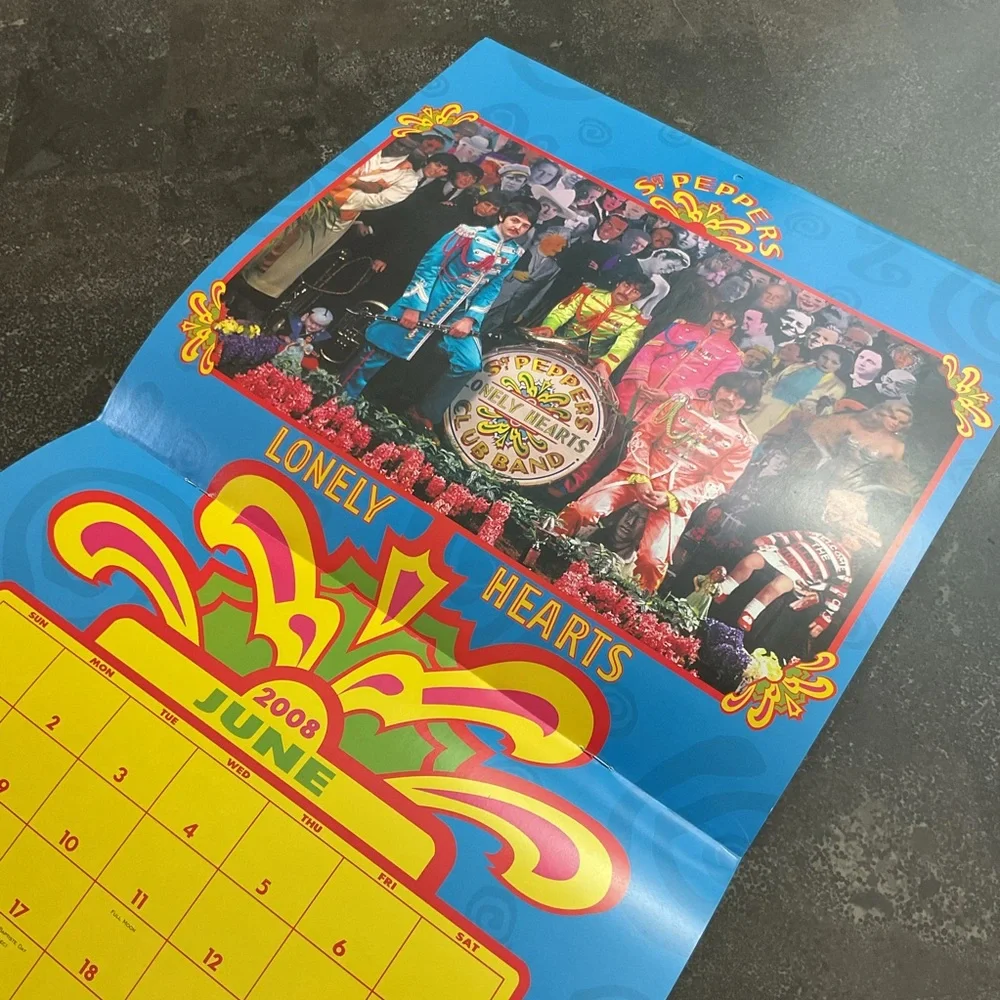 The Beatles Sgt. Peppers Lonely Hearts Club Band Album Art Wall Calendar 2008